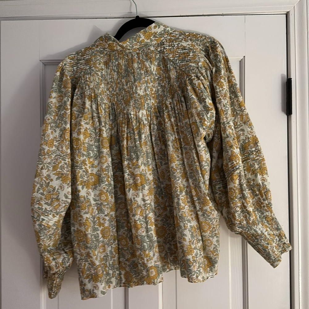 Mirth Button Down Top With Pintucking - image 4